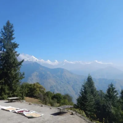Expansive view of a mountain range in India.