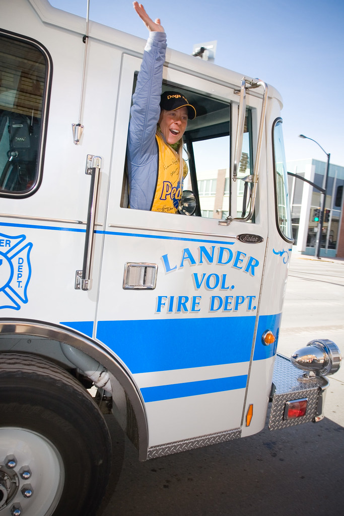 Wendy Waves to the NOLS Crowd