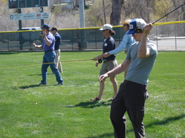 Brian and crew work on casting technique