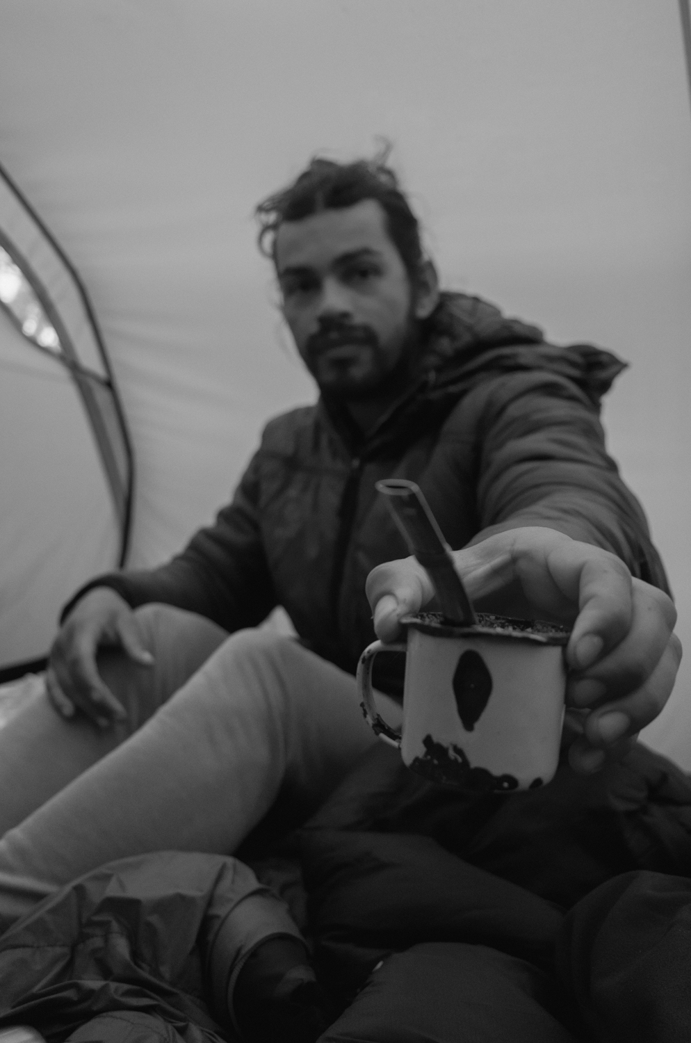 Person offering mate tea