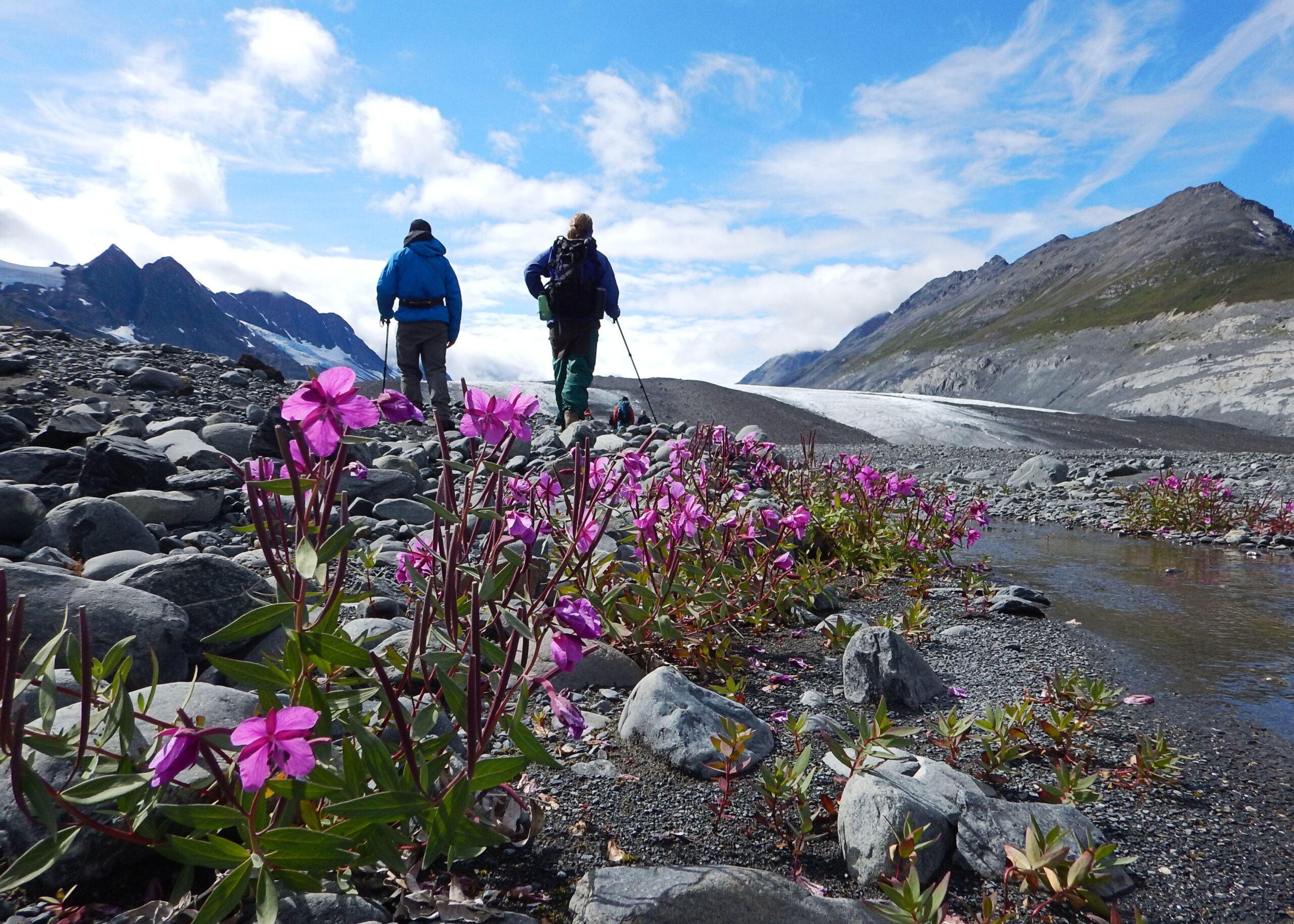 Hiking near a glacier in Alaska Photo by Liz Schultz Hiking near a glacier in Alaska Photo by Liz Schultz