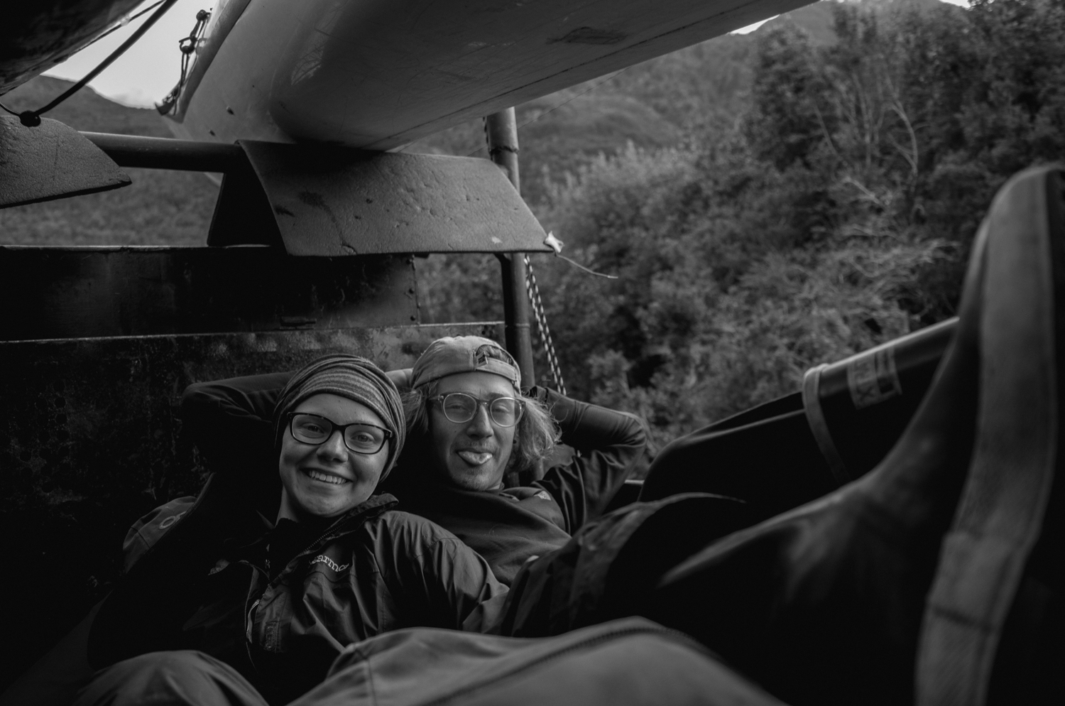 Two people happy and smiling