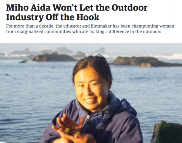 Photo of Miko Aida, featured in Outside Magazine Photo of Miko Aida, featured in Outside Magazine