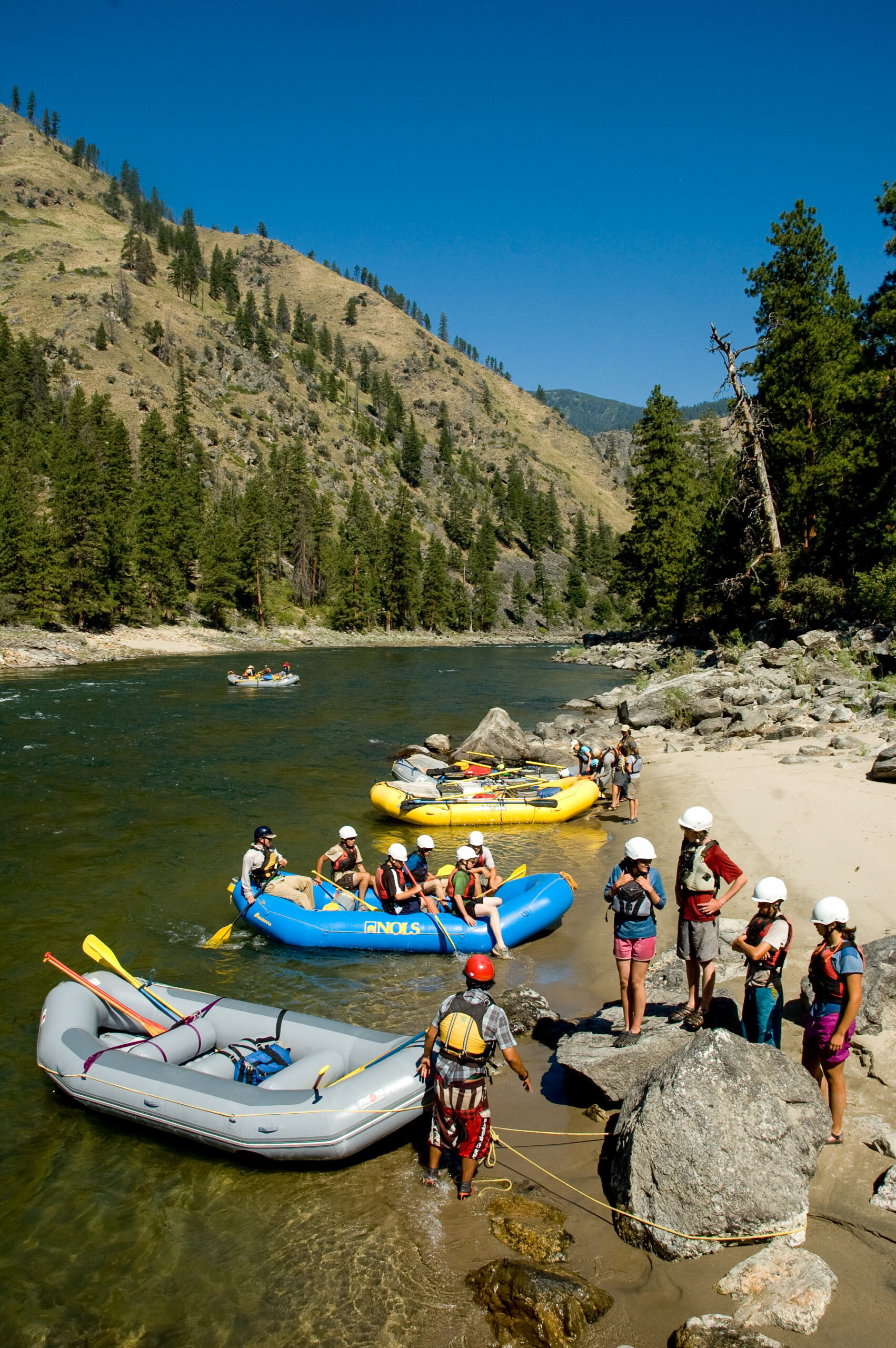 River rafting in the Teton Valley. rocky