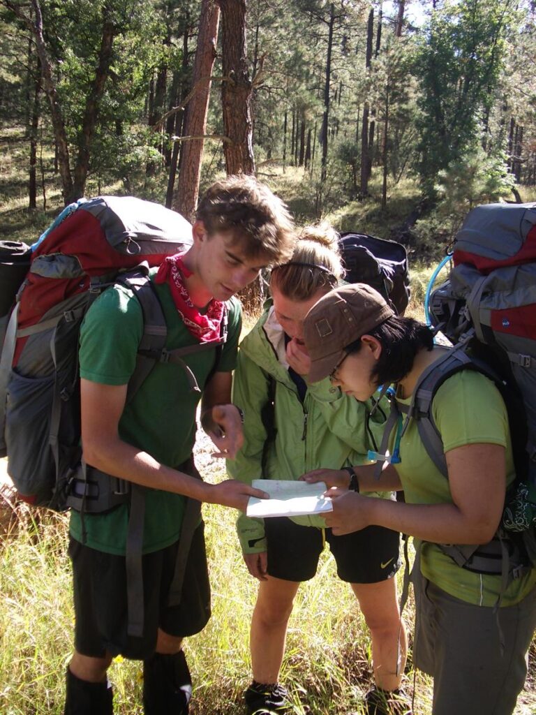 Checking Maps at NOLS Southwest