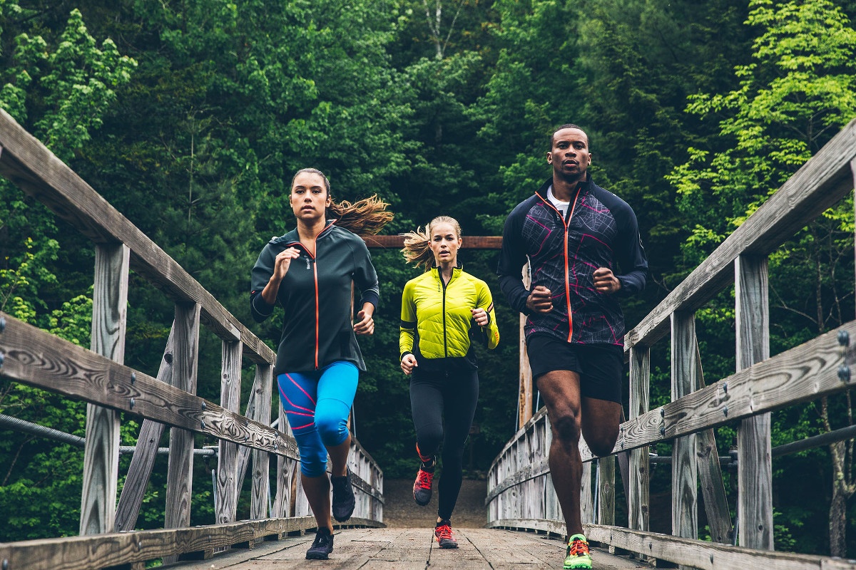 Trail run in leggings